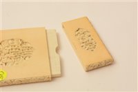 Lot 40 - 19th Century carved ivory Chinese card case
