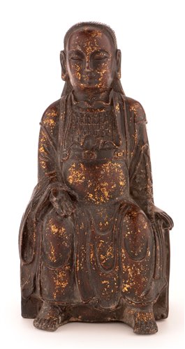 Lot 42 - Chinese splash gold bronze Buddha