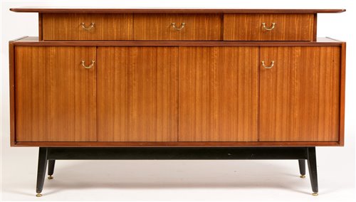 Lot 1111 - G-Plan: a Librenza style teak and ebonised sideboard