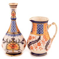 Lot 128 - Macintyre pear shaped vase and jug