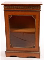 Lot 971 - A Victorian satinwood and banded pier cabinet