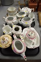 Lot 1182 - Newhall teapots and bowls.