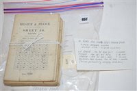 Lot 961 - Air corps trench maps