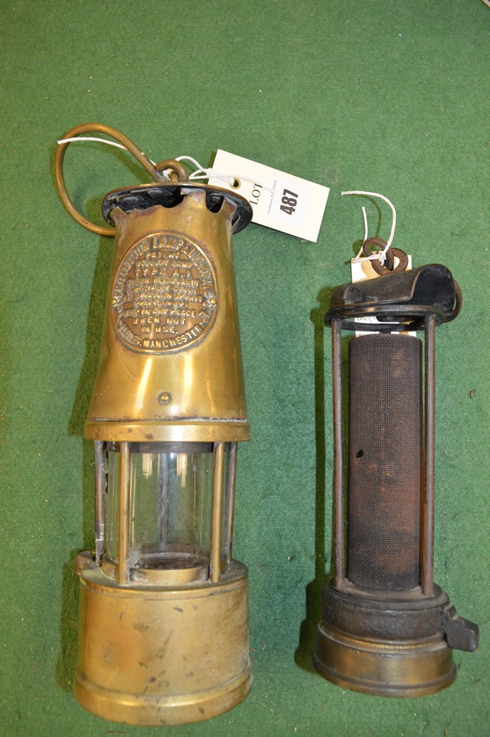 Lot 487 2 miners lamps