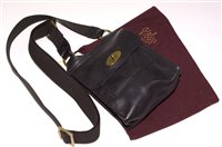 Lot 289 - Mulberry Antony black leather messenger bag.