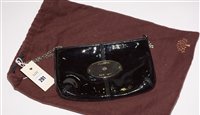 Lot 291 - A Mulberry shiny black leather purse bag.