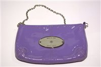 Lot 292 - Mulberry shiny purple leather purse/clutch bag.