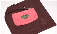 Lot 293 - Mulberry shiny pink leather purse/clutch bag.