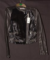 Lot 315 - Karen Millen leather and hide jacket.