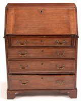 Lot 983 - A 19th Century mahogany bureau.