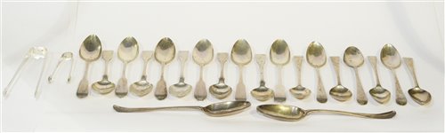 Lot 591 - Georgian silver dessert spoons