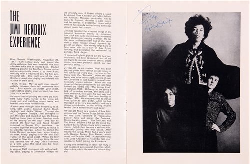 Lot 471 - 'Official Programme' signed Jimi Hendrix and others