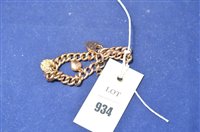 Lot 934 - 9ct gold hollow bracelet