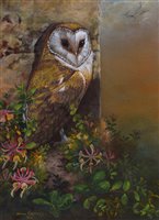 Lot 283 - "Barn owl in evening light".