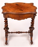 Lot 1019 - A Victorian work table.