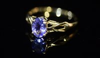 Lot 785 - Tanzanite ring.