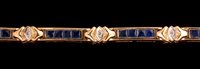 Lot 810 - Sapphire and diamond bracelet