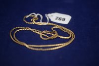 Lot 269 - Broken gold chain