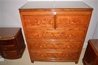 Lot 811 - Chinese hardwood chest of drawers.