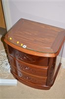 Lot 812 - Two Chinese hardwood bedside cabinets.