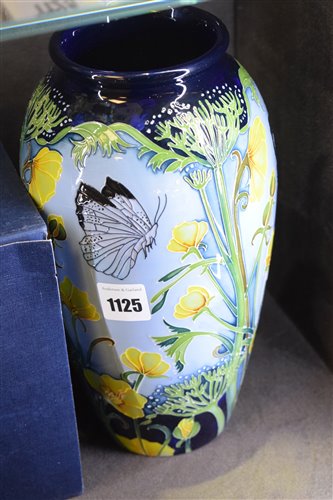 Lot 1125 - A Moorcroft "Butterfield" pattern vase.
