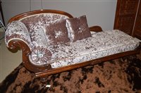 Lot 1331 - 19th Century mahogany chaise long
