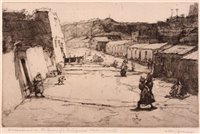 Lot 217 - "Anthony Gross Encampment in the ruins of a Portuguese Fort, Centa".