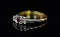 Lot 824 - A ruby and diamond ring