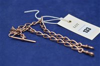 Lot 133 - A gold watch chain.