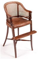 Lot 1001 - A Victorian mahogany child's high chair.