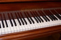 Lot 945 - C. Bechstein: a mahogany Model 'B' Boudoir grand piano