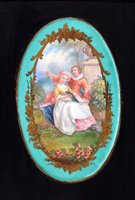 Lot 172 - 19th Century sevres style French porcelain oval plaque
