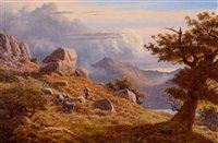 Lot 362 - "Gathering Herdwicks in the fells above Buttermere, Cumbria".
