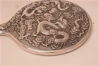 Lot 60 - Chinese export silver hand mirror