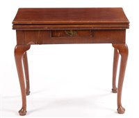 Lot 990 - A walnut card/games table