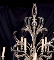 Lot 604 - A crystal two-tier chandelier - large.