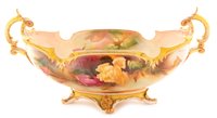 Lot 140 - A Royal Worcester Hadley oval bowl