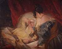 Lot 409 - "The Darling Awake" - a mother and small child