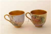 Lot 148 - Royal Worcester coffee cup and saucer and another