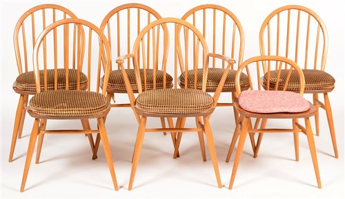 Lot 1141 - Six dining chairs; and a dressing chair.