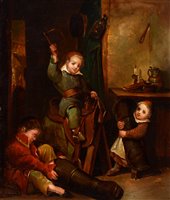 Lot 163 - 19th Century Dutch School oil paintings