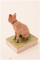 Lot 107 - 18th Century Derby model of a seated squirrel another of a fox