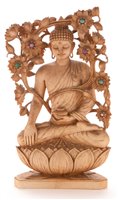 Lot 97 - An Asian carved ivory Buddha.