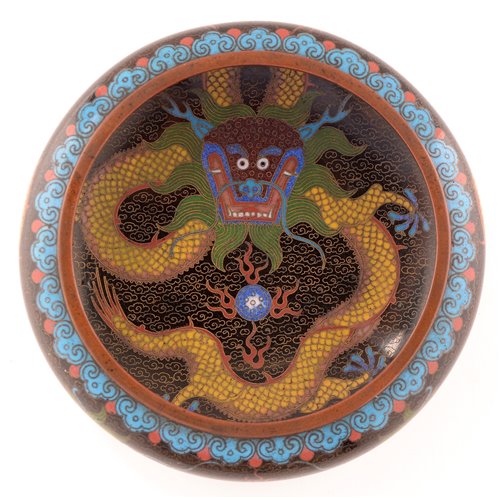 Lot 69 - Late 19th Century Chinese cloisonne shallow bowl