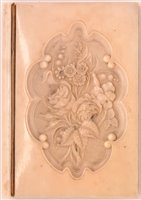 Lot 644 - Carved ivory card case