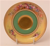 Lot 157 - Royal Worcester floral coffee cup, vase and teacup and saucer