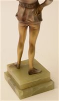Lot 432 - Attributed to Joseph Lorenzl): A Silvered Bronze and Ivory Figure of Hamlet