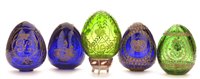 Lot 189 - Faberge Modern Imperial glass eggs