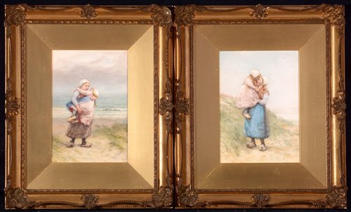 Lot 269 - Dutch girls on the seashore.