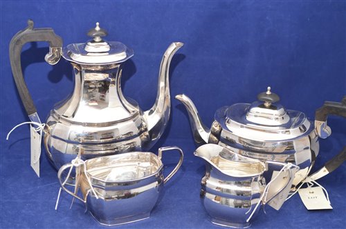 Lot 135 - An Elizabeth II four-piece silver tea service